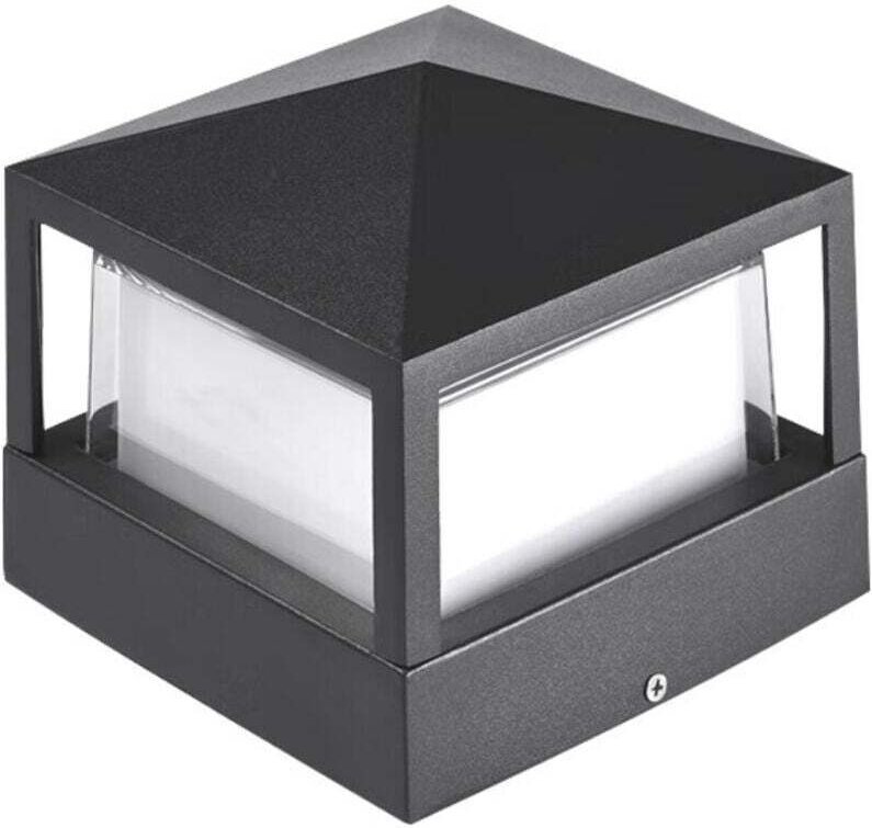 Außensäulenleuchte für Tor/Villa, IP65 wasserdicht, Aluminium – Garten, Landschaft, Rasen, Eingang (Warmweiß)