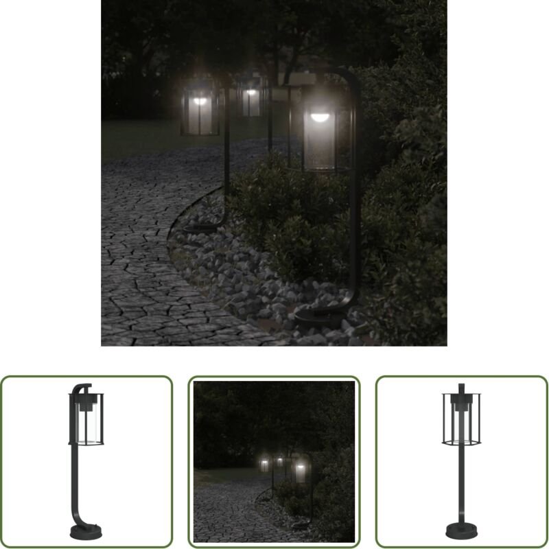 Außenbeleuchtung - Wegeleuchte Schwarz 60 cm Edelstahl