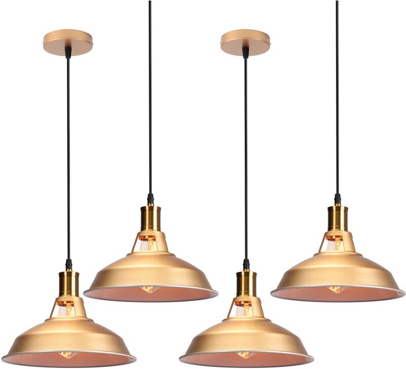 Pendelleuchte Industriell aus Metall E27 Lampenschirm Lampe Vintage Retro 27cm x 12,5cm für Loft Esszimmer Wohnzimmer Fl...