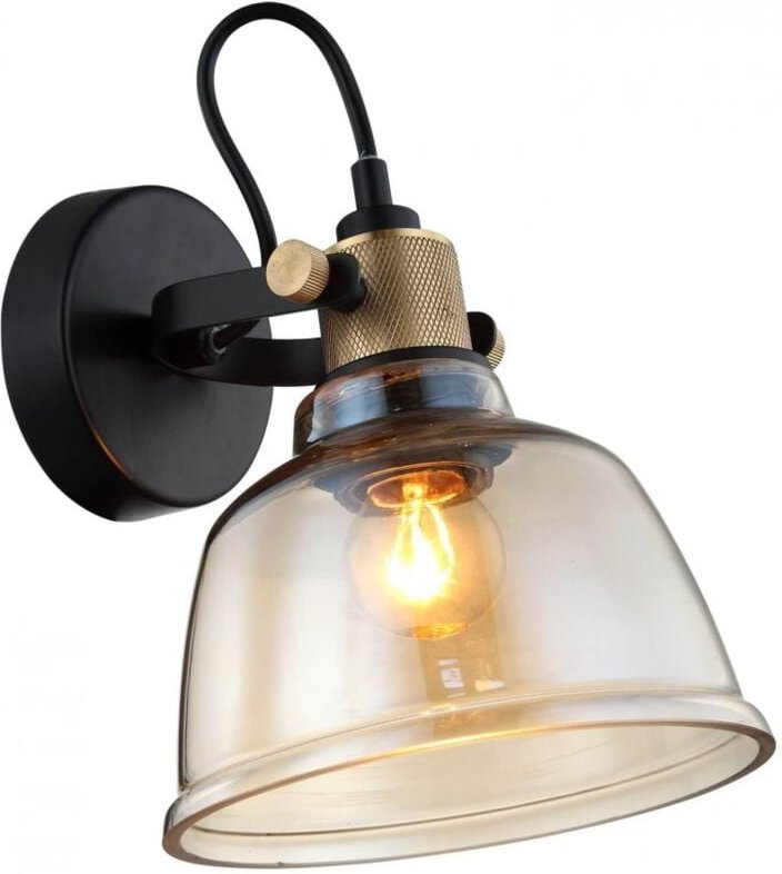 Kleine Braunglas-Wandleuchte - Linz