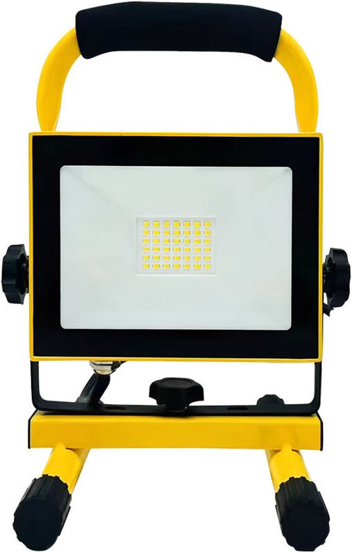 Tragbarer LED-Projektor der Coyote-Serie, 30 W, 2400 lm, 6500 K, 22,5 x 15 cm, Schwarz/Gelb, IP65