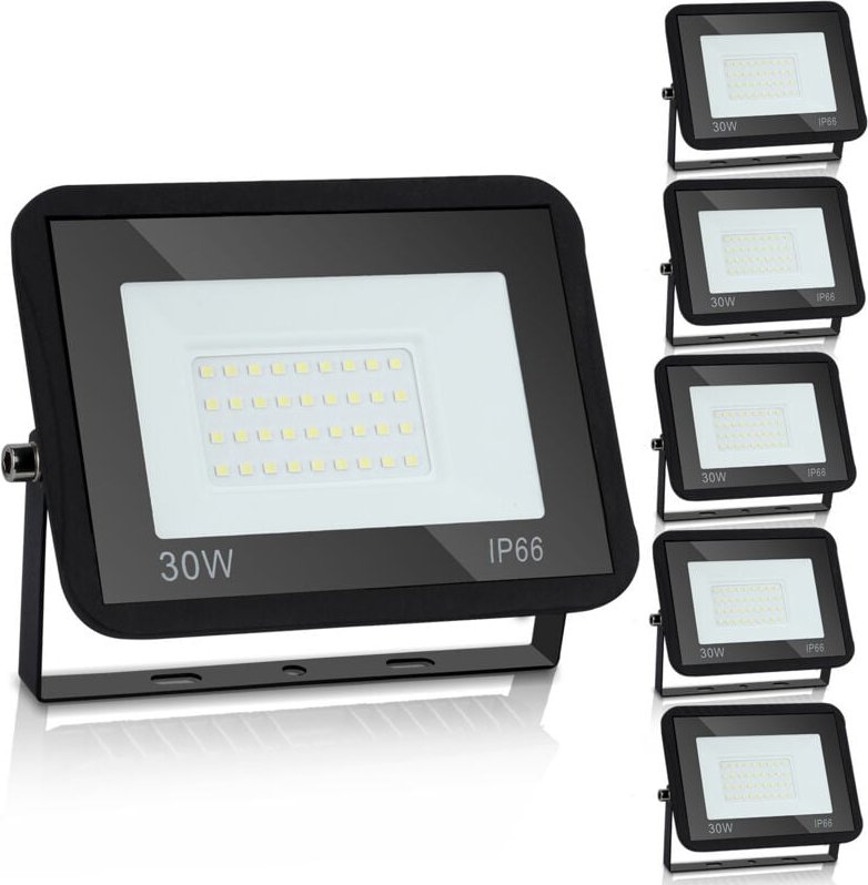 Thumbnail - Swanew led Fluter Flutlicht Strahler Baustrahler Außen Lampe IP65 30W 5X Kaltweiß Scheinwerfer