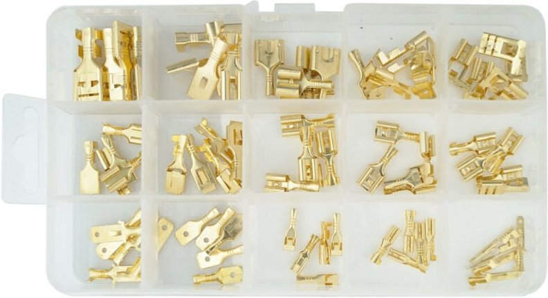 Trade Shop - 75 spine in rams für altoparlanti innesto rapido piatto femmina non isolato -