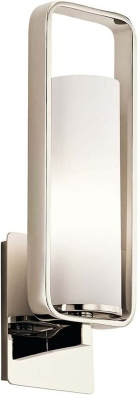 Wandlampe Leuchte Flurleuchte verstellbar Glas Nickel Treppenleuchte h 43,5 cm