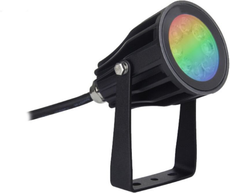 RGB-LED-Außenstrahler TOURNESOL – Weiß, Schwarz 110 x 75 mm – 6W