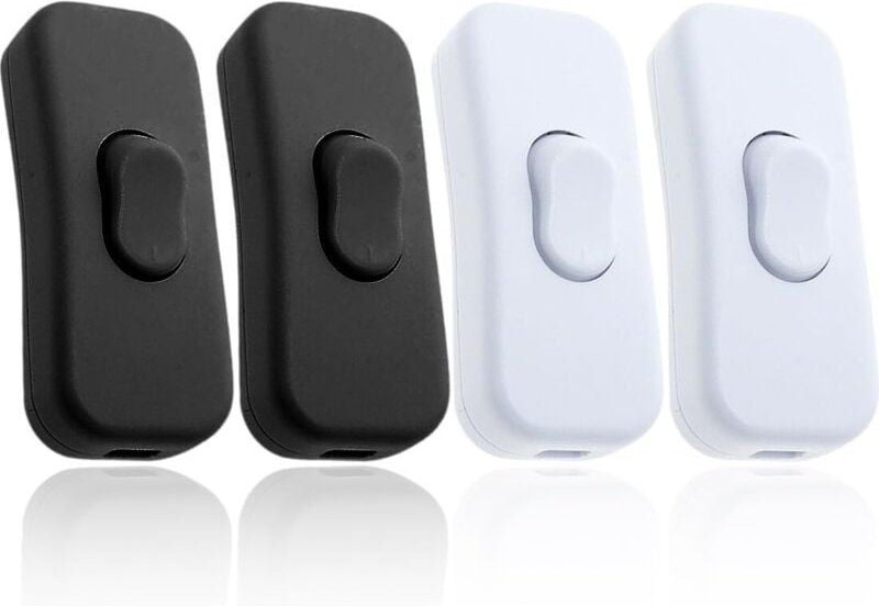 CCYKXA Doppelpoliger Schalter, 4 Stück, Ersatz für Zwischenschalter, Nachttischlampenschalter, Lampenschalter, Doppelpol...