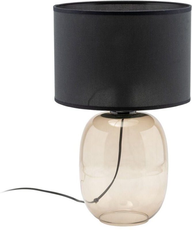 TK Melody Tischleuchte mit rundem Schirm Schwarz, Topas 1xE27