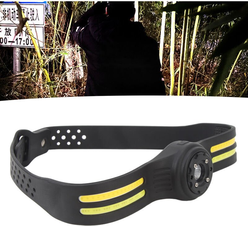 COB-Stirnlampe, leichte, gewichtsabhängige Stirnlampe, wiederaufladbar, verstellbarer Winkel, helle Stirnlampe für Campi...