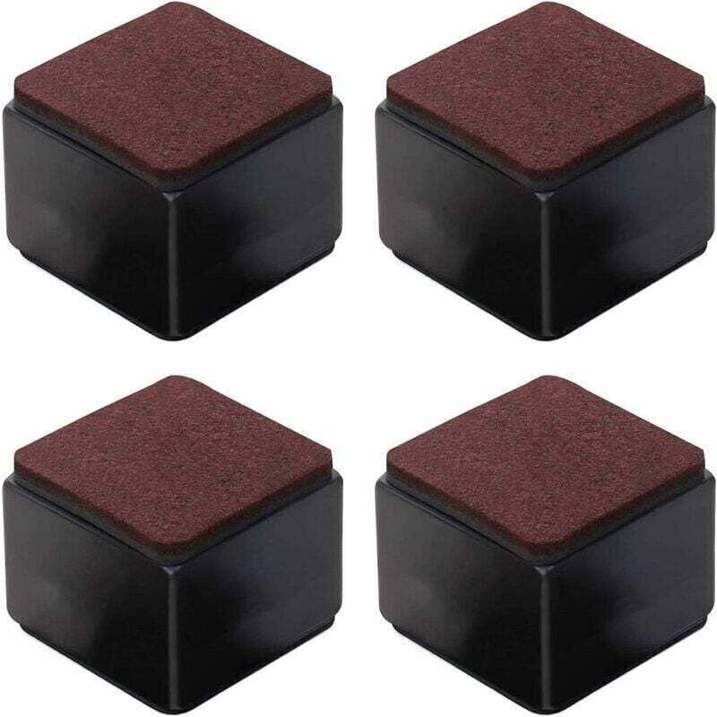 Set mit 4 selbstklebenden Möbelfüßen aus Kohlenstoffstahl – 50 mm hoch für Betten, Sofas, Kleiderschränke – Schwarze Qua...