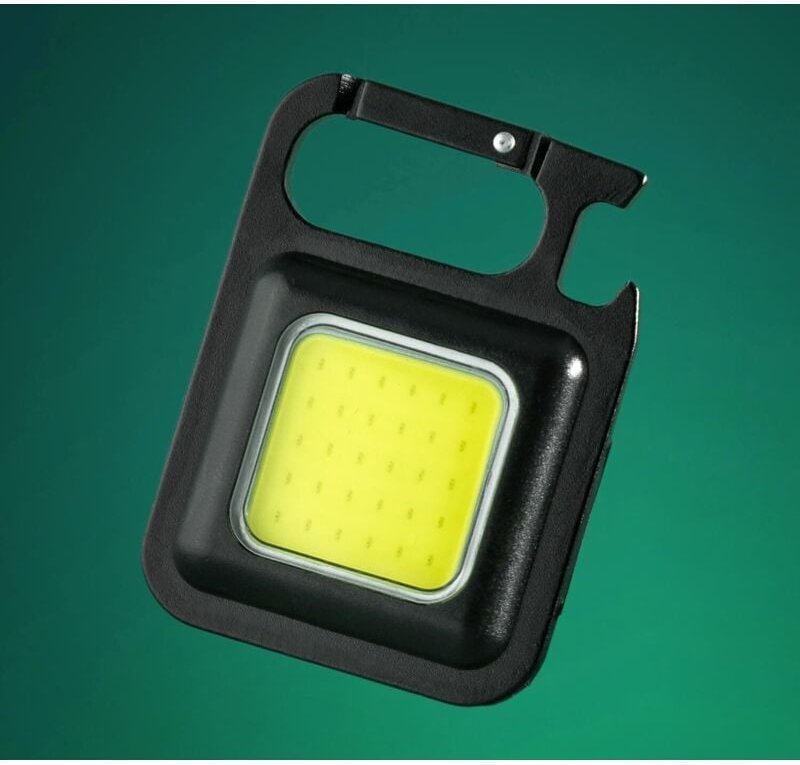 Mini-COB-LED-Schlüsselanhänger-Taschenlampe, wiederaufladbare Arbeitsleuchte, 800 Lumen, multifunktional, Magnetfuß, USB...