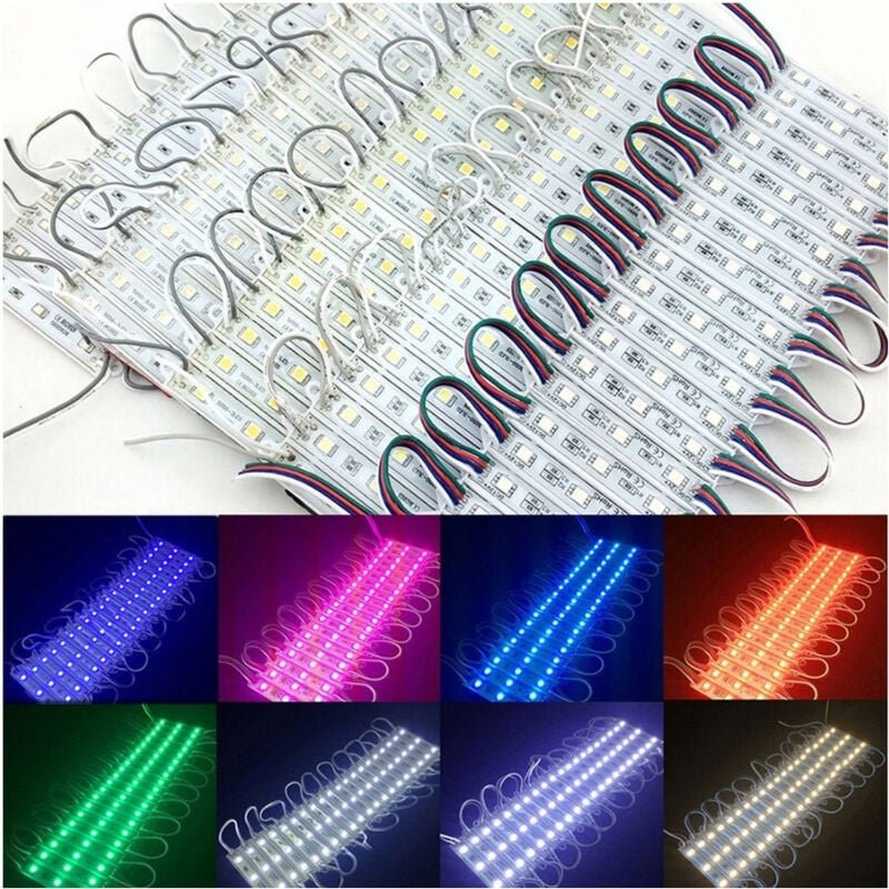 Trade Shop Traesio - Trade Shop - Modul 20 Stück 3 led smd 5050 5630 fred caldo blu rosso verde rgb IP65 -