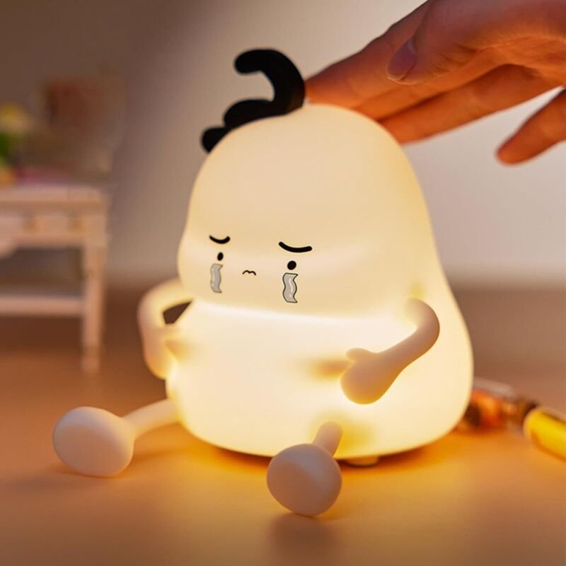 Nachtlicht für Kinder, niedliche Silikon-Nachtlampe zum Draufhauen, 3-stufig dimmbar, Nachtlicht für stillende Babys, Ka...