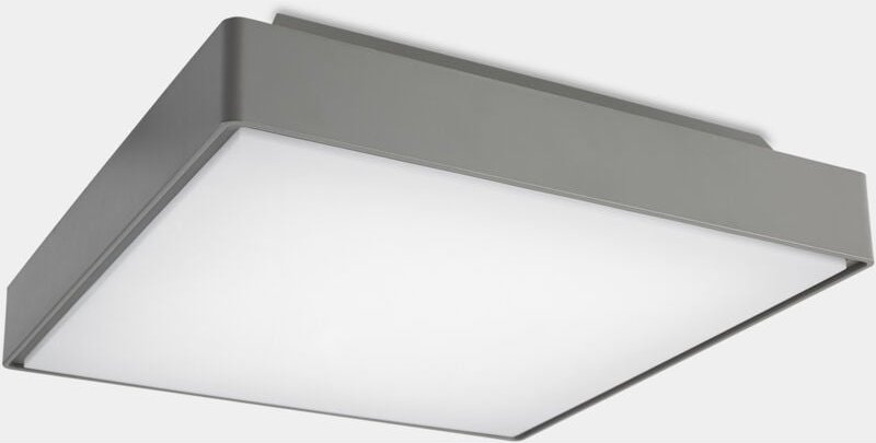 Ledkia - Plafon Ip66 Kossel Direct 400Mm Led 19W Blanco Cálido - 3000K On-Off Gris 1172L