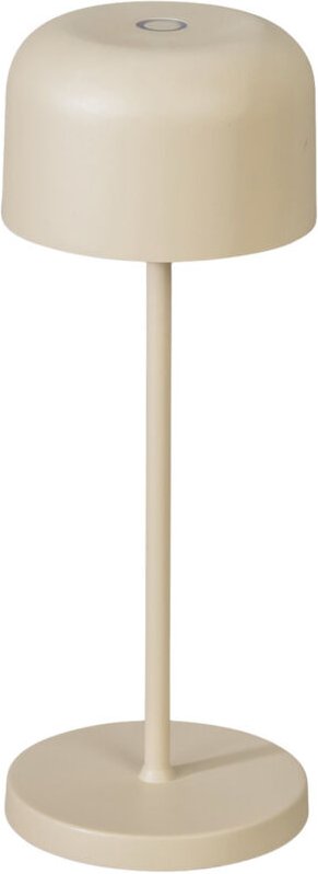 Kleine Akku Tischleuchte LILLE per USB aufladbar, Beige Höhe 20cm