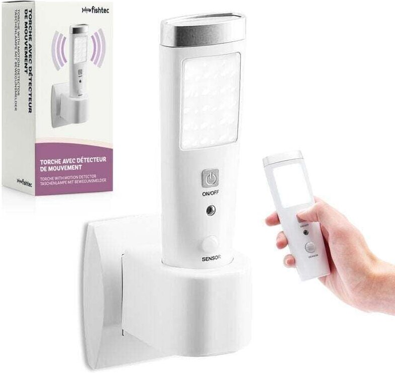 Thumbnail - YMYNY LED-Taschenlampe, Notfall-Induktionstaschenlampe mit Bewegungsmelder, 60° Erfassungswinkel, 15 LEDs, wiederaufladb...
