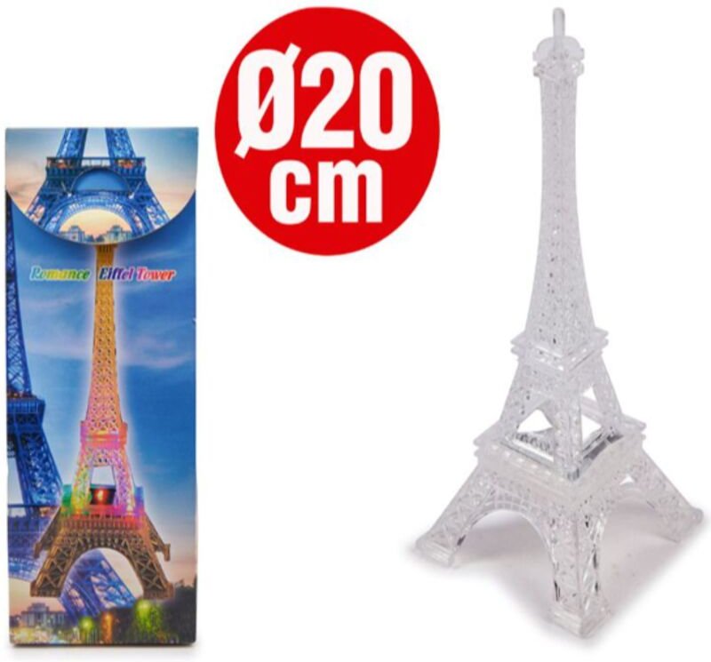 Bunte Eiffelturm-Beleuchtung Schreibtisch Schlafzimmer Dekoration LED-Lampe (12 Stück)