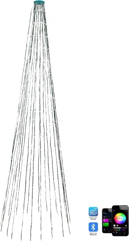 Thumbnail - Led Lichterkette Bunt pvc 200 cm 400 Lichter rgb Farbwechsel mit App-Steuerung Timer Schalter Indoor für Weihnachtsbaum ...