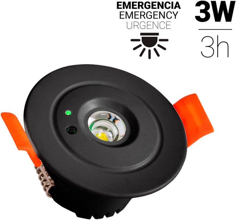 Notlicht / Einbaustrahler - 3W - Autonomie 3 Std - Ø60mm