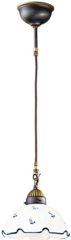 Kolarz NONNA - Cottage Style Glass Dome Pendelleuchte Matt Antik Messing, 1x E27