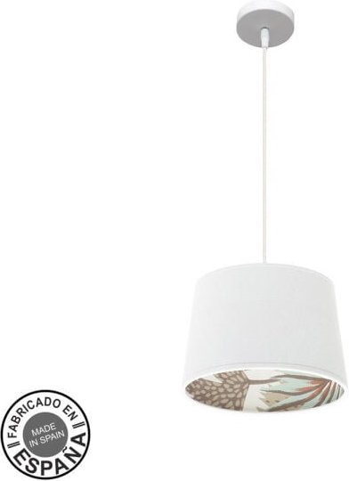 Fabrilamp - Lampe de Decken-Pendelleuchte 30d Tunez 1xe27 Weiß/Weiß-Druck