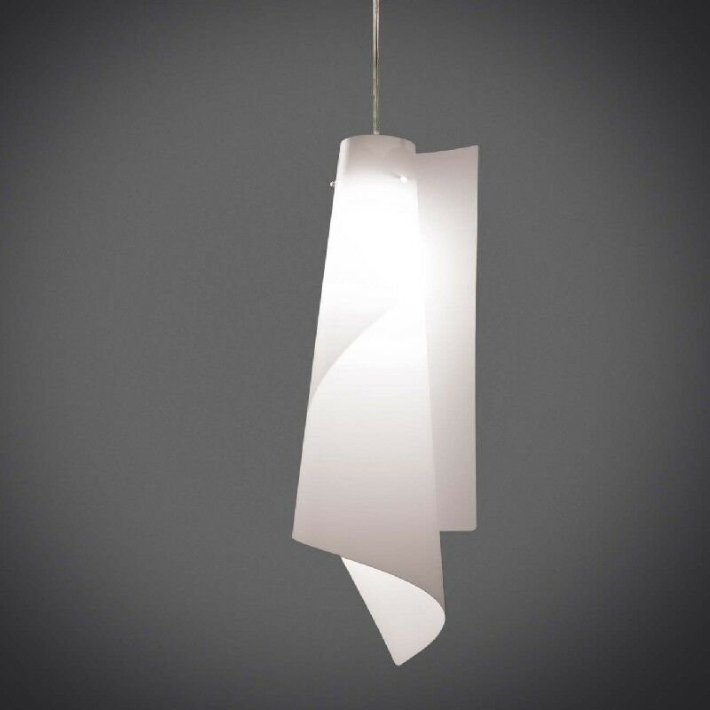 Pendelleuchte aus Polilux vela Weiß Durchmesser 19 x H49 cm