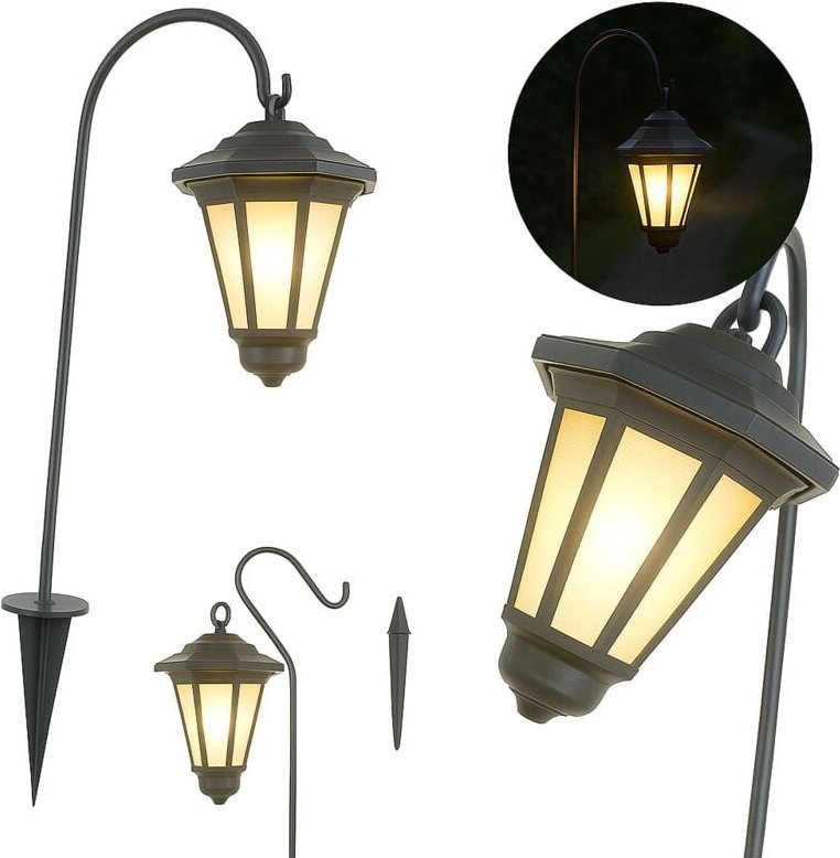 Gartenlampe Solarlampe klassisch, eingeschlagen 57cm