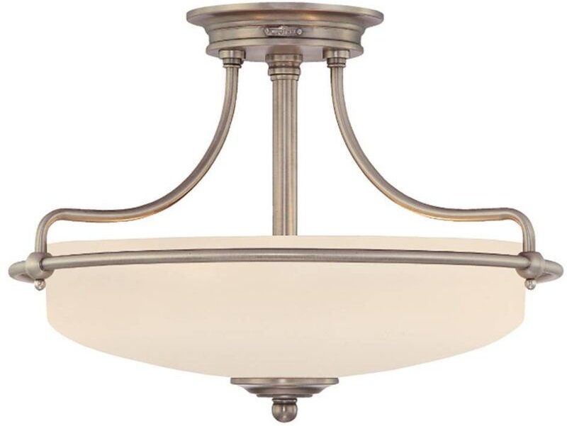 Thumbnail - Elstead - Griffin - 3 Light Semi Flush Deckenleuchte Chrom poliert, E27