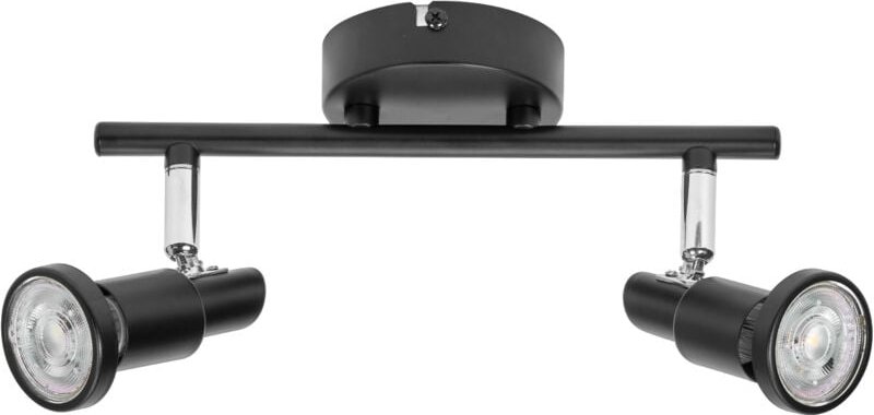 Ledvance - led spot GU10 2 x 3,4W, 460lm, schwarz, 2.700K Farbtemperatur, warmweiße Lichtfarbe, zeitloses Design, austau...