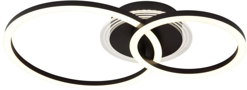 Deckenleuchte led Dimmbar Wohnzimmerlampe Schlafzimmerlampe Schwarz l 50 cm