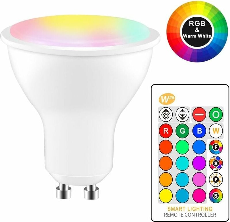 Mumu - 5W rgbw LED-Glühbirne GU10 Farbwechsel Stimmungsbeleuchtung LED-Blitzlampe Strobe Fade Fashion Bar ktv Dekorative...