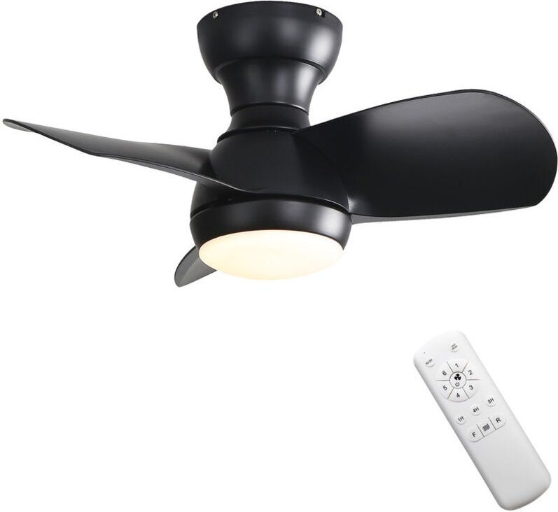 Sofucor - Ventilateur de Plafond - Moteur Courant Continu - Pales abs - 58cm - 6 Vitesses - Noir