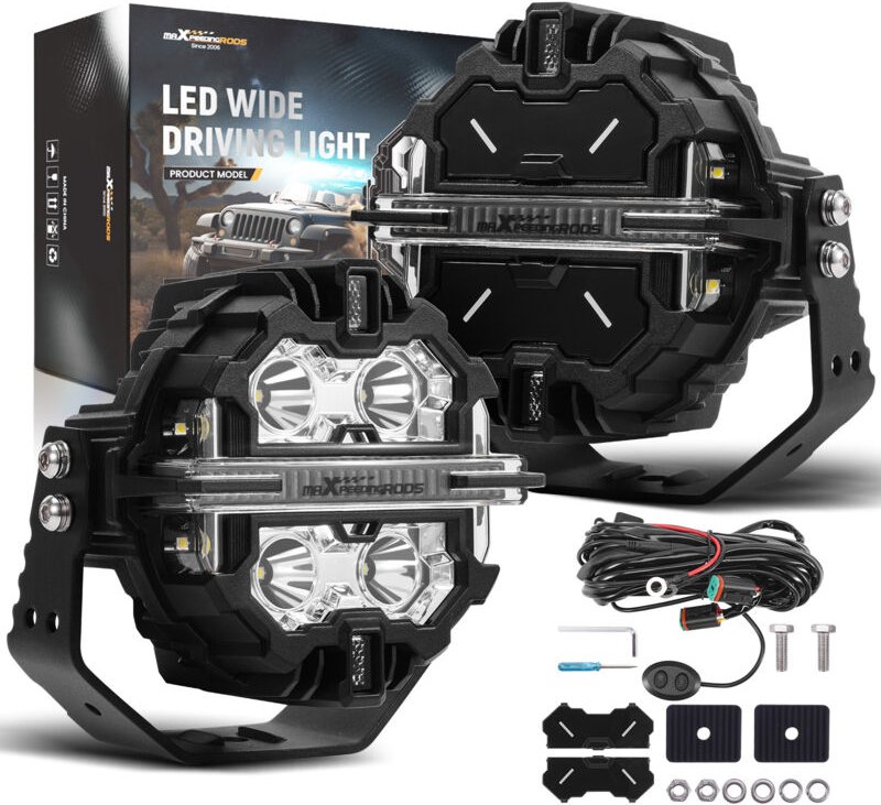 5'' LED Pod Lichter Spot Strahl Seite Shooter Weiß Bernstein DRL Off Road Licht