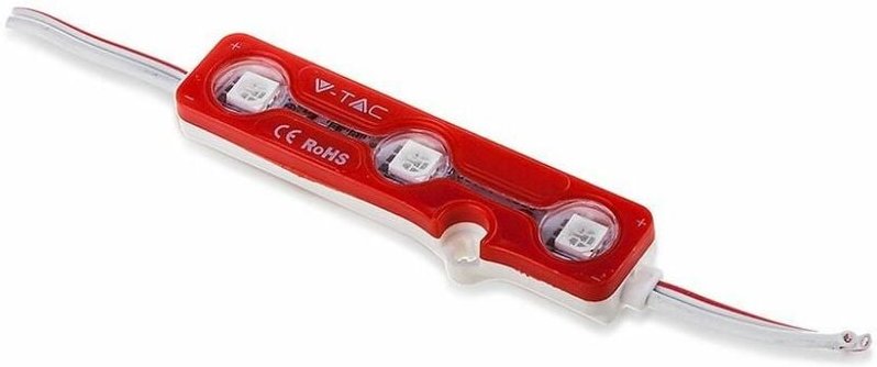 SMD5050 LED-Modul 0,72 w 100 lm/W 12 v 3 rote LEDs IP65 Lötdrähte - V-tac