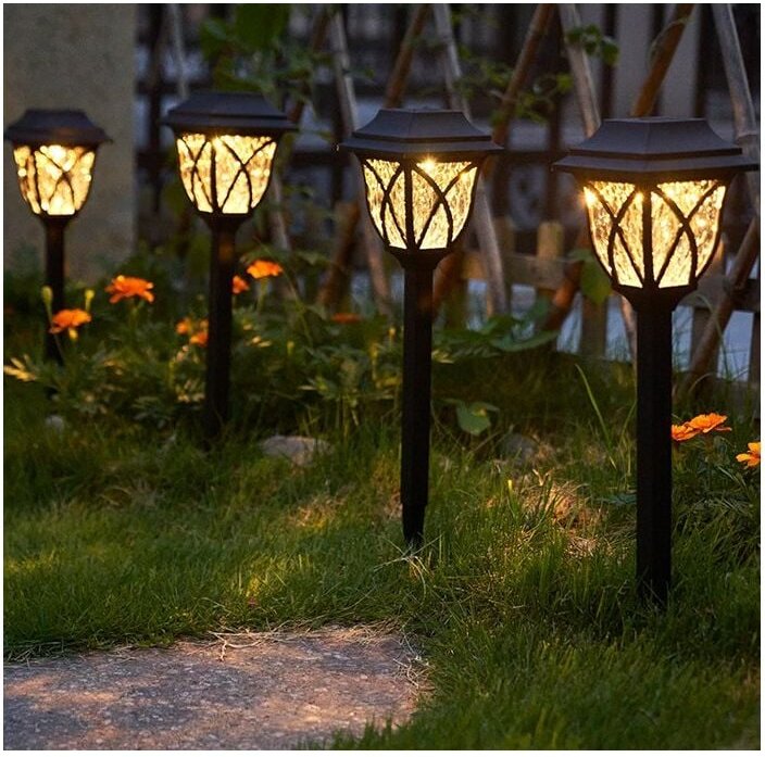 Solar-Gartenleuchten für den Außenbereich, 6er-Pack Solarleuchten, IP65 wasserdichte Landschaftsgartenlampe, kabellose L...