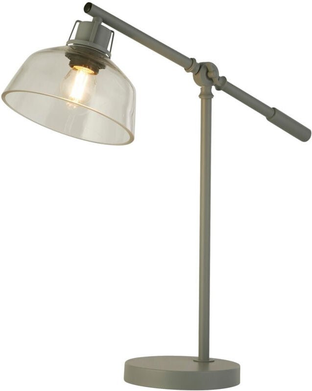 Searchlight Cantebury Canterbury Tischlampe Klarglas & Grau Task