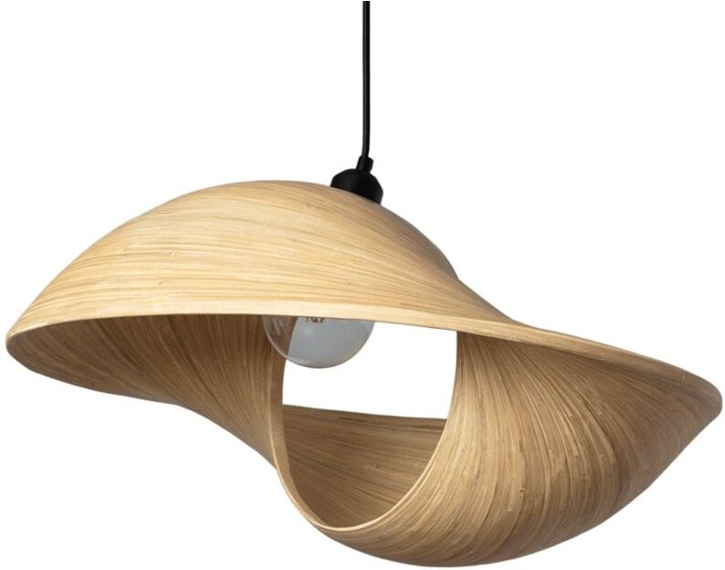 Hängeleuchte aus Bambus Shuka Big Acacia Ø600 mm ILUZZIA Schwarz - Textil