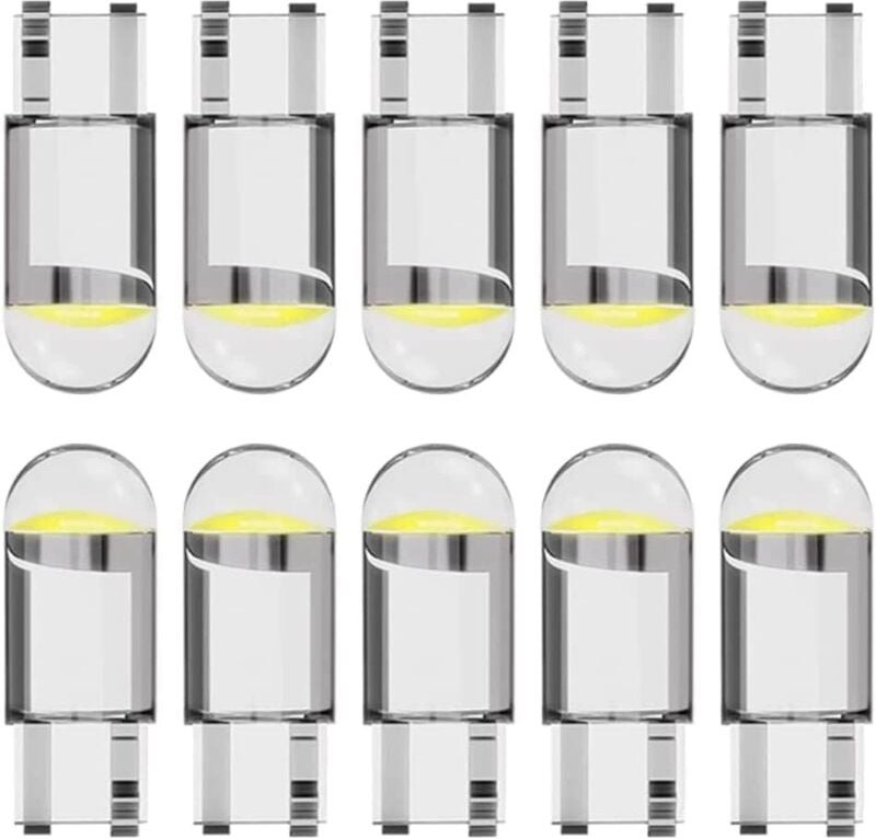 10 Stück T10 W5W LED 194 Autobirne 12 V 6000 K (Weiß) COB-Ersatzbirne, 168 LED-Birne, 2825 T10 LED-Birne W5W, LED-Innenr...