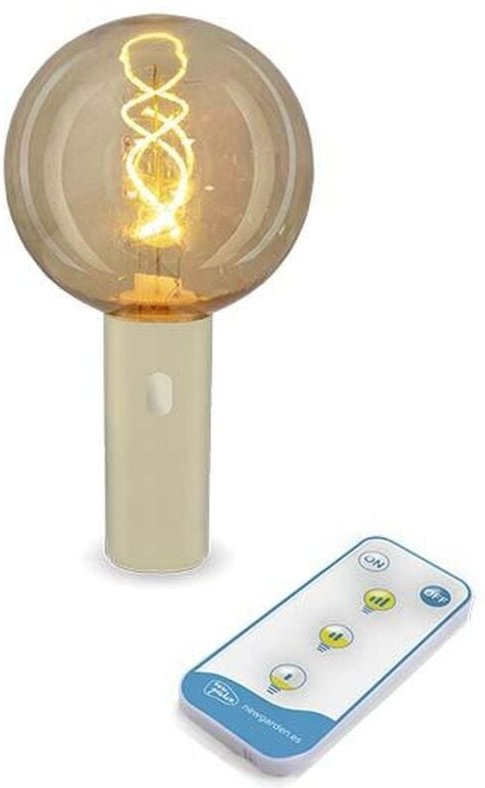 Licht-erlebnisse - Akku Pendelleuchte außen led dimmbar IP54 ø 12 cm rund 2200 k warmweiß mit Dimmer Fernbedienung Hänge...