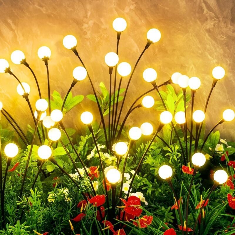 Thumbnail - Solarleuchten für den Außenbereich, wasserdicht, 4er-Pack 32 LEDs, Solar-Gartenleuchten, Terrassenleuchten, Gartendeko, ...