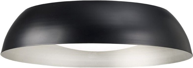Inspired Mantra - Argenta - Flush Ceiling Große LED 3000K, 3000lm, Mattschwarz, Silber, Weiß Acryl