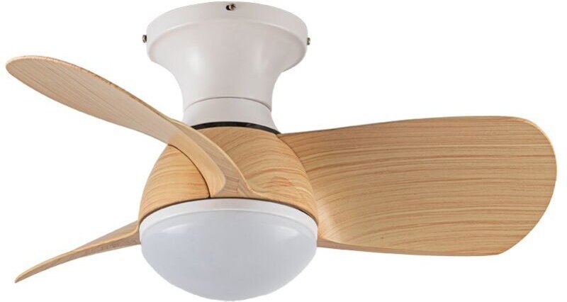 Epona Weiß+Holz LED-Lüfter 20W 2000Lm cct Dim