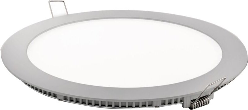 Flaches, rundes LED-Downlight, mattsilberfarben, 18 w, kalt