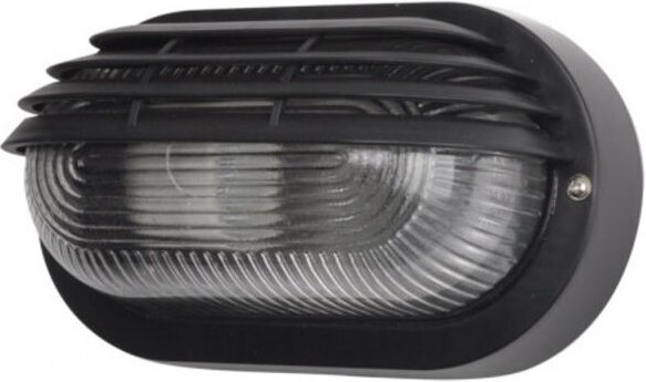 Fabrilamp - Wandleuchte ext.oval canopus klein 1xe27 polycarbonat schwarz 10x20,5x11,5 cm ip44
