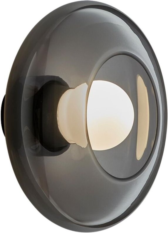 Leds C4 Trip Glass - Aplique de Pared Interior E14 Aluminio Negro y Cristal