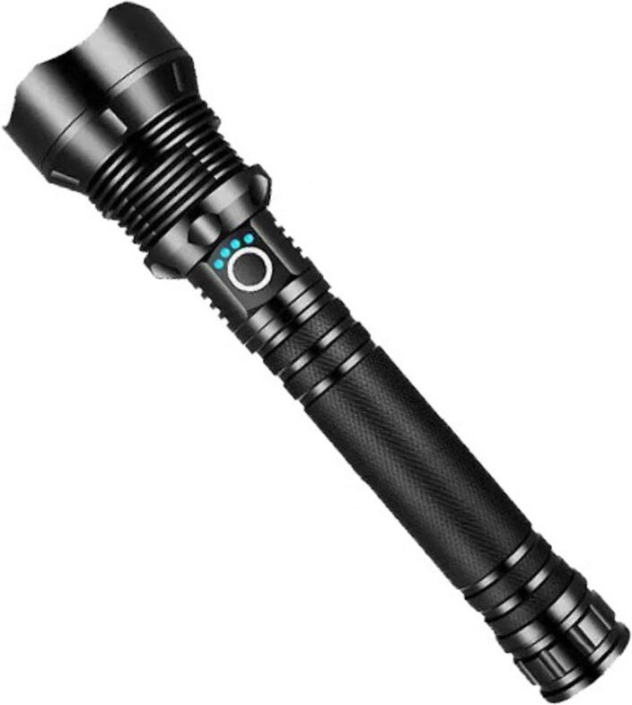 Ultrastarke LED-Taschenlampe, 300 Lumen, wiederaufladbare Taschenlampe mit USB-Typ-C-Anschluss, XHP70.2, einstellbare, z...