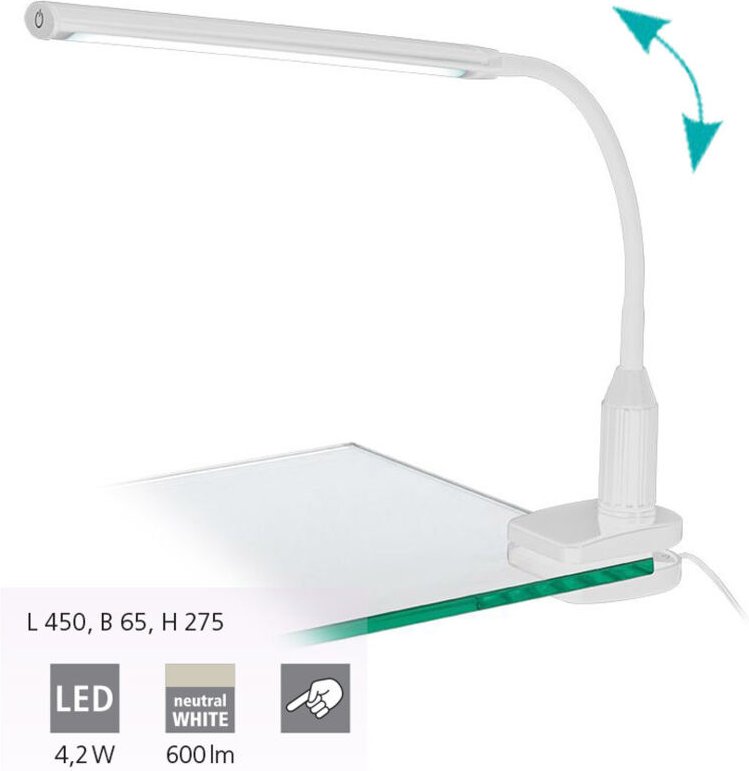 Thumbnail - Eglo LED Klemmleuchte Laroa 4,2W weiß neutralweiß
