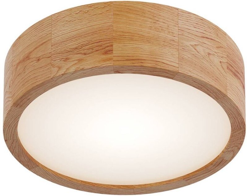 Lamkur Lighting - Lamkur Round Zylindrische Deckenleuchte Eiche, 1x E27