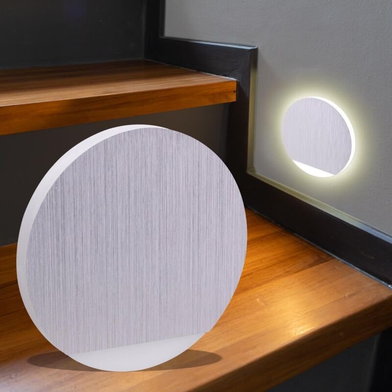 LED Treppenleuchte rund Alu-gebürstet - Lichtfarbe: CCT 1,5W - Lichtaustritt: Orbis