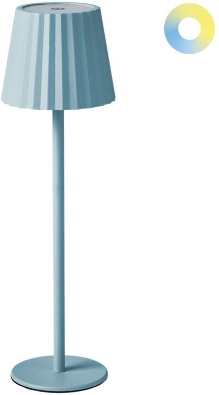 Tischlampe POMBEIRO Metall Hellblau