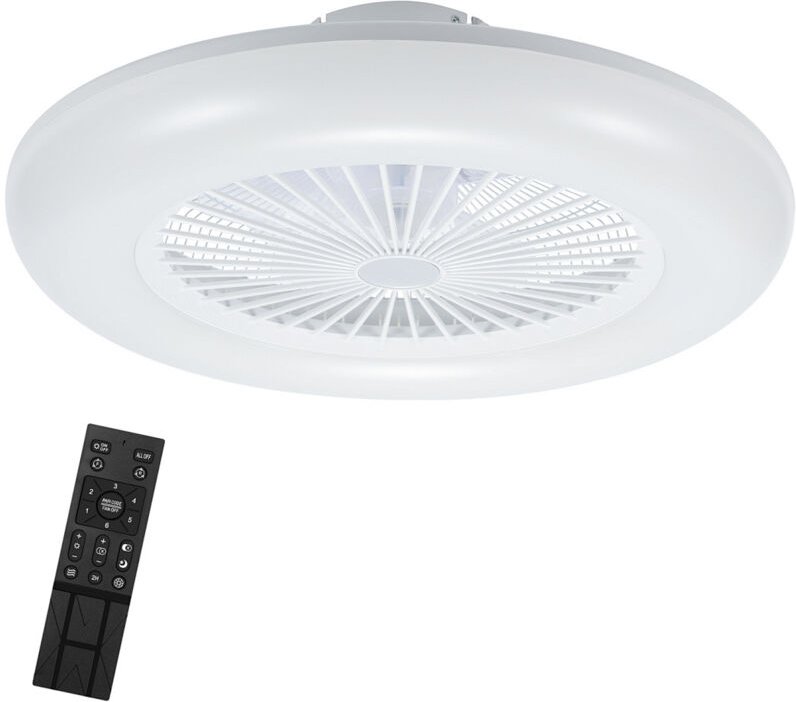 Randaco LED Deckenventilator mit Beleuchtung und Fernbedienung Dimmbar Deckenleuchte Schlafzimmer Wohn 80W
